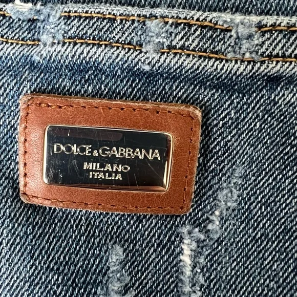 Mint ⭐️ Dolce&Gabbana Women’s Logo Mid-rise Jeans Sz 42/ 6US